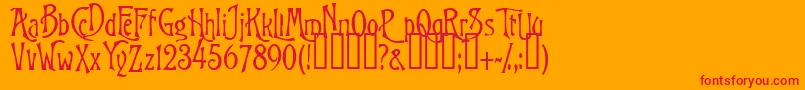 fuente InfiniteSadness – Fuentes Rojas Sobre Fondo Naranja