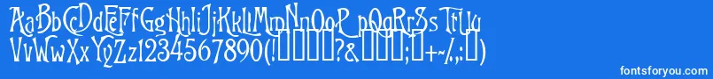 InfiniteSadness Font – White Fonts on Blue Background