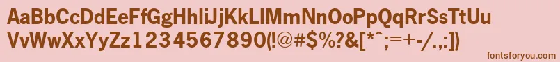 fuente NewsgothicA.ZPsBold – Fuentes Marrones Sobre Fondo Rosa