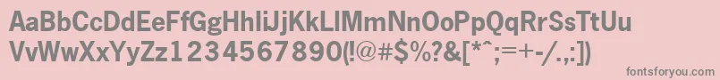 NewsgothicA.ZPsBold Font – Gray Fonts on Pink Background