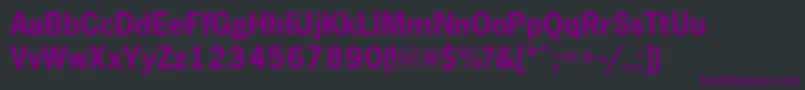 NewsgothicA.ZPsBold Font – Purple Fonts on Black Background