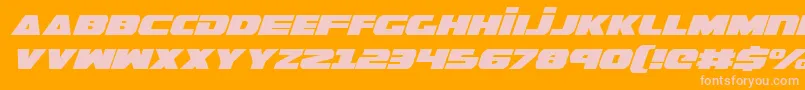 フォントGuardianExpandedItalic – オレンジの背景にピンクのフォント