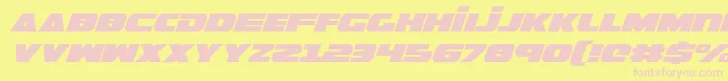GuardianExpandedItalic Font – Pink Fonts on Yellow Background