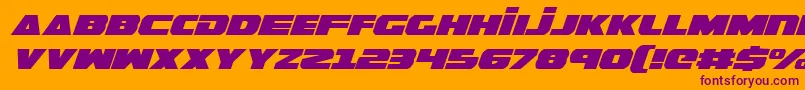 GuardianExpandedItalic Font – Purple Fonts on Orange Background