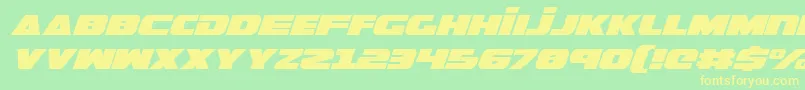 Police GuardianExpandedItalic – polices jaunes sur fond vert