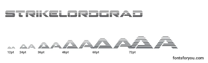 Strikelordgrad Font Sizes