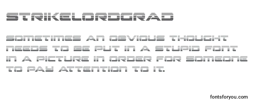 Strikelordgrad Font