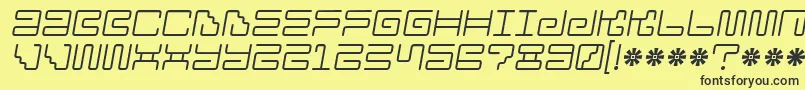 Шрифт Iron Lounge 2 – чёрные шрифты на жёлтом фоне