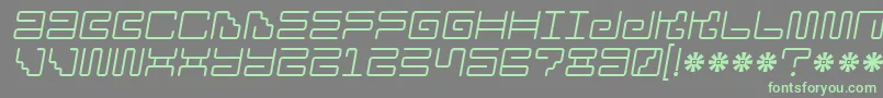 Iron Lounge 2 Font – Green Fonts on Gray Background