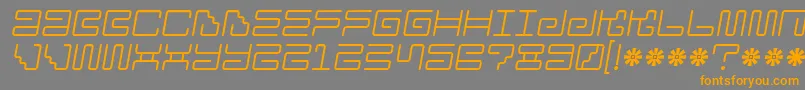 Iron Lounge 2 Font – Orange Fonts on Gray Background