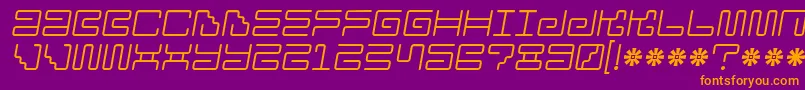 Iron Lounge 2 Font – Orange Fonts on Purple Background