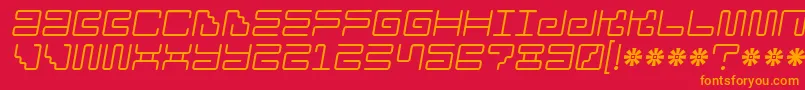 Iron Lounge 2 Font – Orange Fonts on Red Background