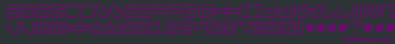 Шрифт Iron Lounge 2 – фиолетовые шрифты на чёрном фоне