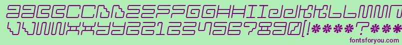 En savoir plus sur la police Iron Lounge 2 Police Iron Lounge 2 – polices violettes sur fond vert