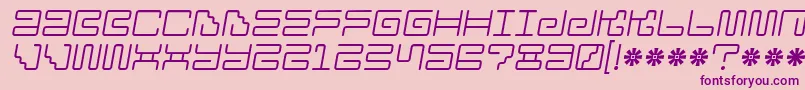 Czcionka Iron Lounge 2 – fioletowe czcionki na różowym tle