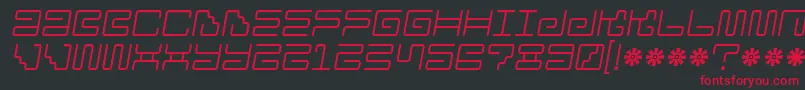 Iron Lounge 2 Font – Red Fonts on Black Background
