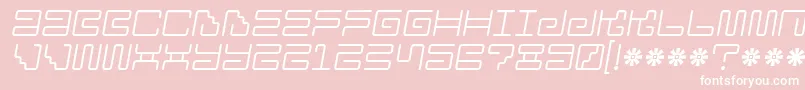 Iron Lounge 2-Schriftart – Weiße Schriften auf rosa Hintergrund