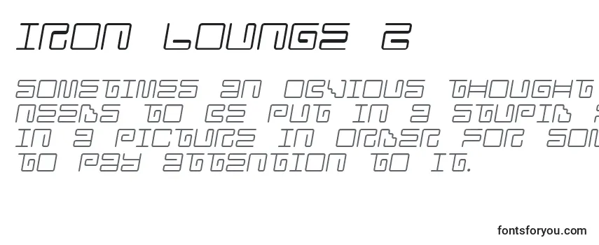 Przegląd czcionki Iron Lounge 2