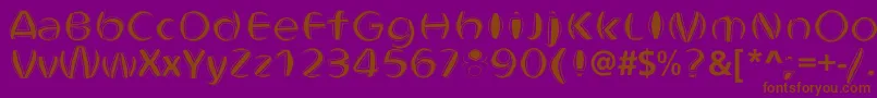 ObtundeBold Font – Brown Fonts on Purple Background