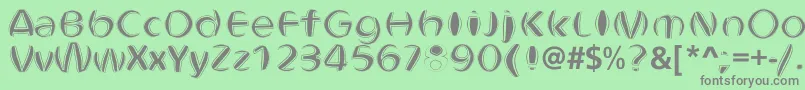 ObtundeBold Font – Gray Fonts on Green Background