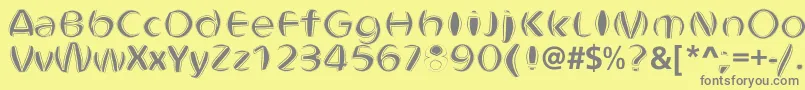 ObtundeBold Font – Gray Fonts on Yellow Background