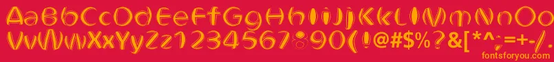 ObtundeBold Font – Orange Fonts on Red Background