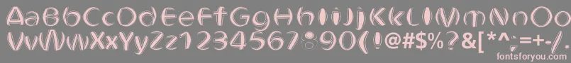 ObtundeBold Font – Pink Fonts on Gray Background