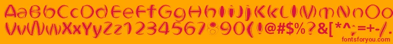 ObtundeBold Font – Red Fonts on Orange Background