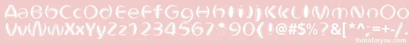 ObtundeBold Font – White Fonts on Pink Background