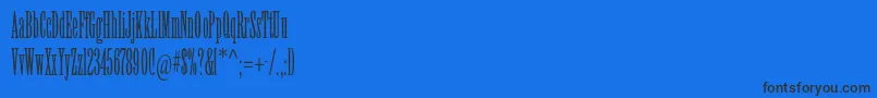 フォントWillowstd – 黒い文字の青い背景