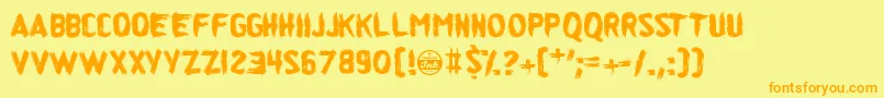 IdiotStax Font – Orange Fonts on Yellow Background