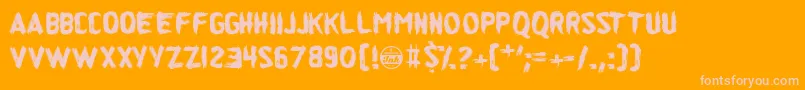 IdiotStax Font – Pink Fonts on Orange Background