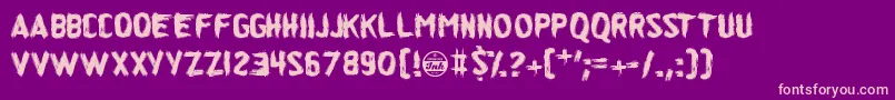 Police IdiotStax – polices roses sur fond violet