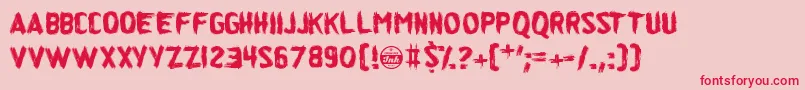 IdiotStax Font – Red Fonts on Pink Background
