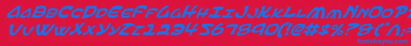 Ephesiani Font – Blue Fonts on Red Background