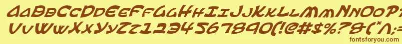 Ephesiani Font – Brown Fonts on Yellow Background