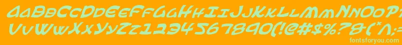 Ephesiani Font – Green Fonts on Orange Background