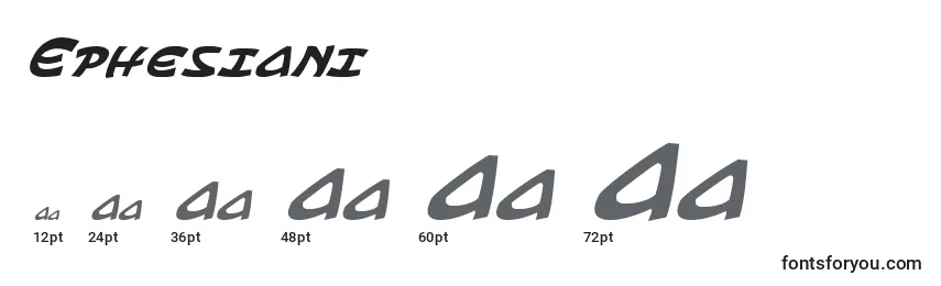 Ephesiani Font Sizes