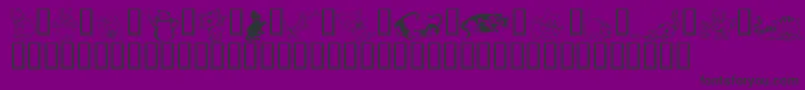 LcrCatsMeow Font – Black Fonts on Purple Background