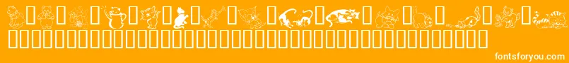 LcrCatsMeow Font – White Fonts on Orange Background