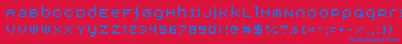 Adbnorm Font – Blue Fonts on Red Background