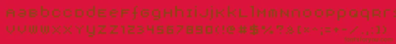 フォントAdbnorm – 赤い背景に茶色の文字