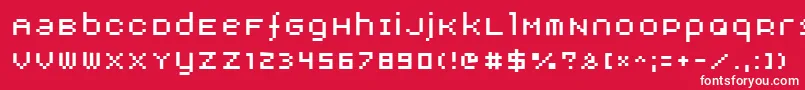 フォントAdbnorm – 赤い背景に白い文字