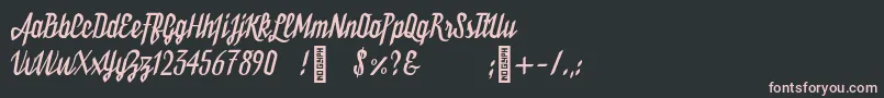 Bukarest Font – Pink Fonts on Black Background