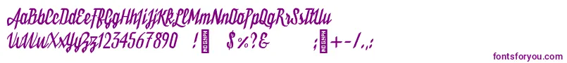 Bukarest Font – Purple Fonts on White Background