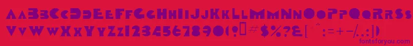 Tobagoscapsssk Font – Purple Fonts on Red Background