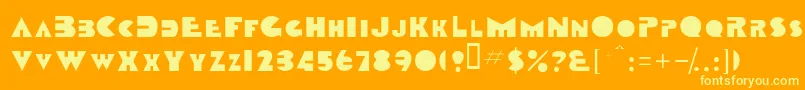 Tobagoscapsssk Font – Yellow Fonts on Orange Background