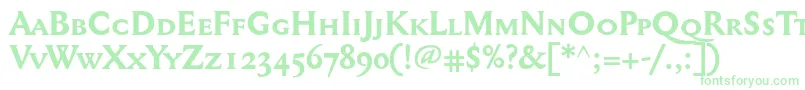 Mediaevalsc+OsfBold Font – Green Fonts on White Background