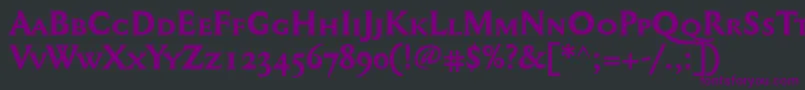 Mediaevalsc+OsfBold Font – Purple Fonts on Black Background