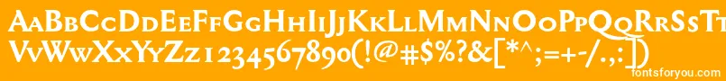 Mediaevalsc+OsfBold Font – White Fonts on Orange Background